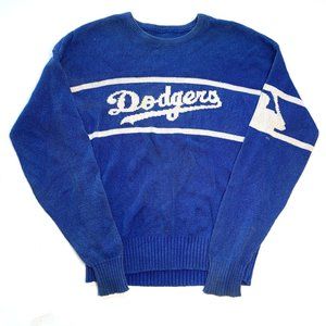 Vintage Dodgers Crewneck Sweater 70s 80s Large